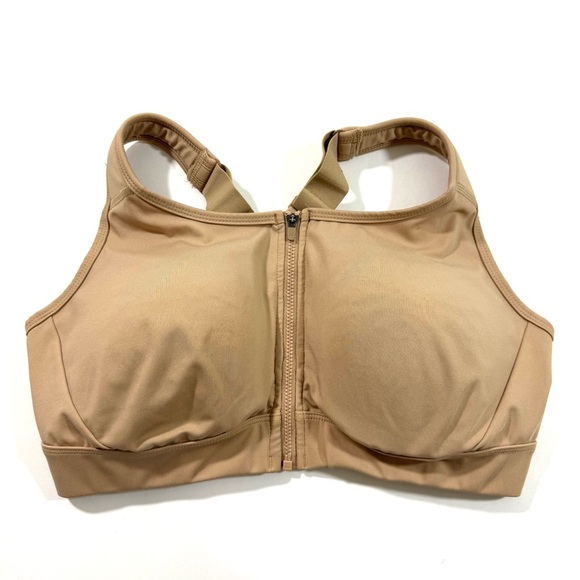 Duluth Womens Hellrassiere Zip Front Work Bra Beige Size 14 - Picture 1 of 4